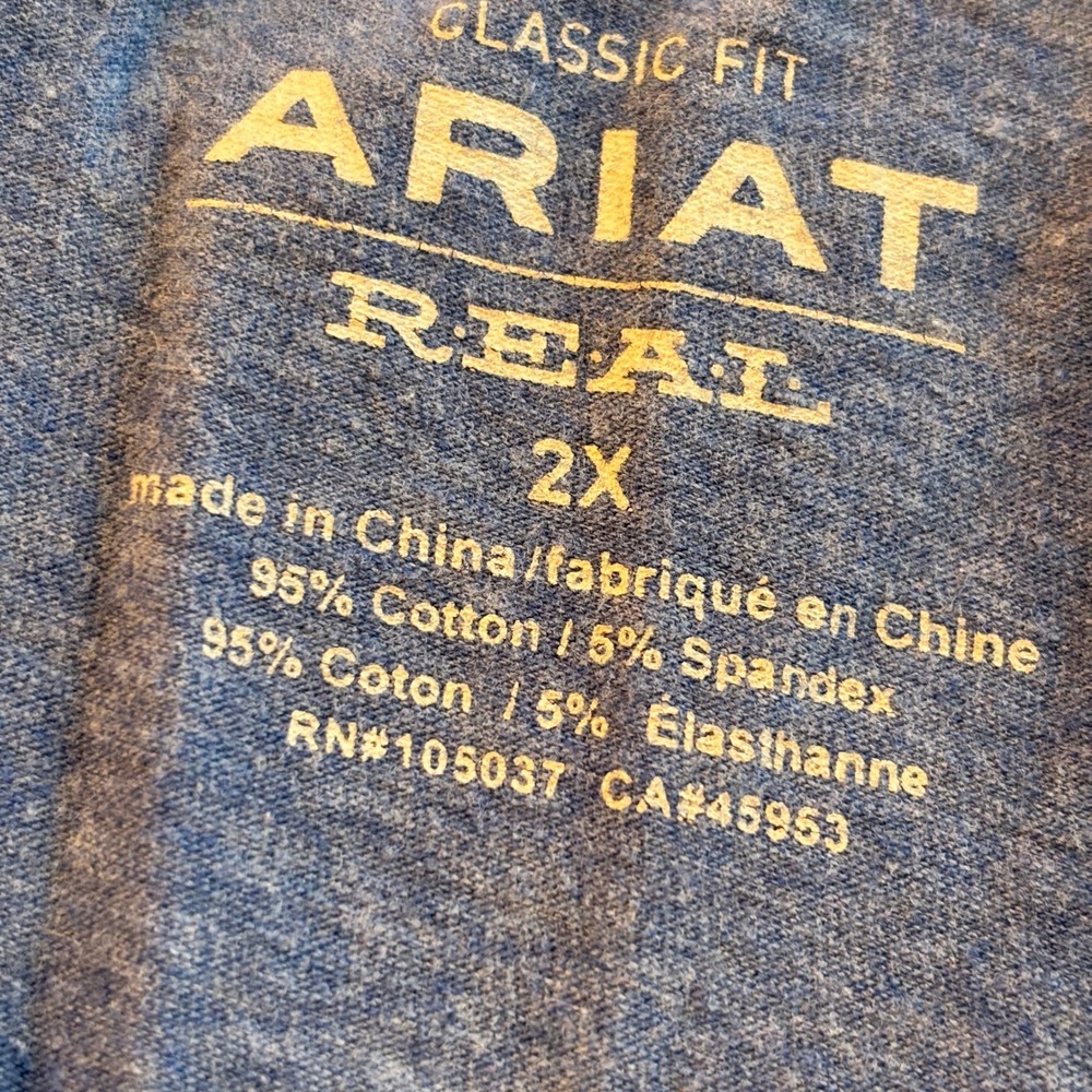 Ariat Real Womens Western Shirt Oversized 2X Skull Floral V-Neck Cotton 19564 - Picture 14 of 14